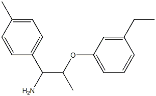 1-[1-amino-2-(3-ethylphenoxy)propyl]-4-methylbenzene Struktur