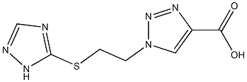 1-[2-(1H-1,2,4-triazol-5-ylsulfanyl)ethyl]-1H-1,2,3-triazole-4-carboxylic acid Struktur