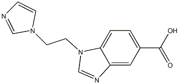 1-[2-(1H-imidazol-1-yl)ethyl]-1H-1,3-benzodiazole-5-carboxylic acid Struktur