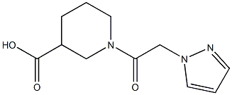 1-[2-(1H-pyrazol-1-yl)acetyl]piperidine-3-carboxylic acid Struktur