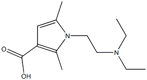 1-[2-(diethylamino)ethyl]-2,5-dimethyl-1H-pyrrole-3-carboxylic acid Struktur