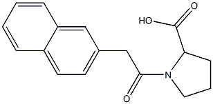 1-[2-(naphthalen-2-yl)acetyl]pyrrolidine-2-carboxylic acid Struktur