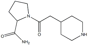 1-[2-(piperidin-4-yl)acetyl]pyrrolidine-2-carboxamide Struktur