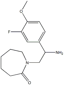 1-[2-amino-2-(3-fluoro-4-methoxyphenyl)ethyl]azepan-2-one Struktur