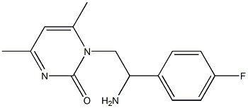 1-[2-amino-2-(4-fluorophenyl)ethyl]-4,6-dimethylpyrimidin-2(1H)-one Struktur