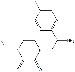 1-[2-amino-2-(4-methylphenyl)ethyl]-4-ethylpiperazine-2,3-dione Struktur