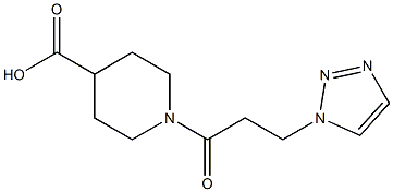 1-[3-(1H-1,2,3-triazol-1-yl)propanoyl]piperidine-4-carboxylic acid Struktur