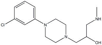 1-[4-(3-chlorophenyl)piperazin-1-yl]-3-(methylamino)propan-2-ol Struktur