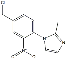 1-[4-(chloromethyl)-2-nitrophenyl]-2-methyl-1H-imidazole Struktur