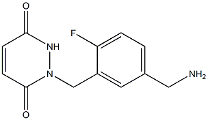 1-{[5-(aminomethyl)-2-fluorophenyl]methyl}-1,2,3,6-tetrahydropyridazine-3,6-dione Struktur