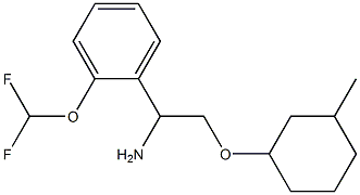 1-{1-amino-2-[(3-methylcyclohexyl)oxy]ethyl}-2-(difluoromethoxy)benzene Struktur