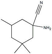 1-amino-3,3,5-trimethylcyclohexane-1-carbonitrile Struktur