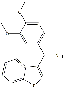 1-benzothiophen-3-yl(3,4-dimethoxyphenyl)methanamine Struktur