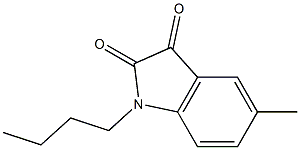 1-butyl-5-methyl-2,3-dihydro-1H-indole-2,3-dione Struktur