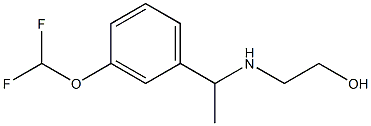 2-({1-[3-(difluoromethoxy)phenyl]ethyl}amino)ethan-1-ol Struktur