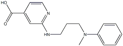 2-({3-[methyl(phenyl)amino]propyl}amino)pyridine-4-carboxylic acid Struktur