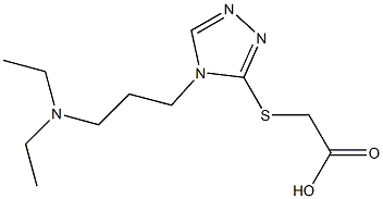 2-({4-[3-(diethylamino)propyl]-4H-1,2,4-triazol-3-yl}sulfanyl)acetic acid Struktur