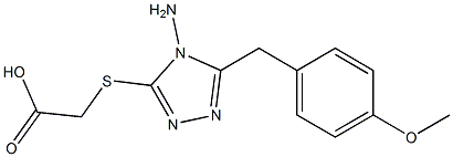 2-({4-amino-5-[(4-methoxyphenyl)methyl]-4H-1,2,4-triazol-3-yl}sulfanyl)acetic acid Struktur