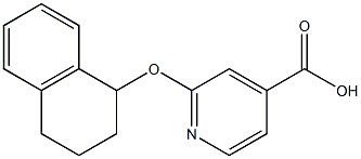 2-(1,2,3,4-tetrahydronaphthalen-1-yloxy)pyridine-4-carboxylic acid Struktur