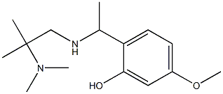 2-(1-{[2-(dimethylamino)-2-methylpropyl]amino}ethyl)-5-methoxyphenol Struktur