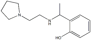 2-(1-{[2-(pyrrolidin-1-yl)ethyl]amino}ethyl)phenol Struktur