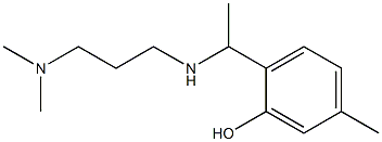 2-(1-{[3-(dimethylamino)propyl]amino}ethyl)-5-methylphenol Struktur