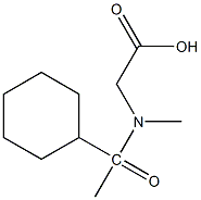 2-(1-cyclohexyl-N-methylacetamido)acetic acid Struktur