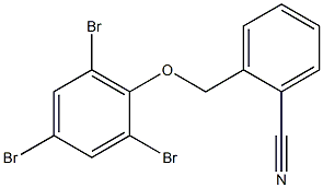 2-(2,4,6-tribromophenoxymethyl)benzonitrile Struktur