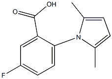 2-(2,5-dimethyl-1H-pyrrol-1-yl)-5-fluorobenzoic acid Struktur