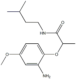 2-(2-amino-4-methoxyphenoxy)-N-(3-methylbutyl)propanamide Struktur