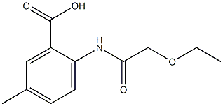 2-(2-ethoxyacetamido)-5-methylbenzoic acid Struktur