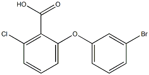 2-(3-bromophenoxy)-6-chlorobenzoic acid Struktur