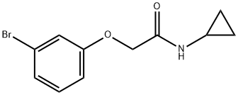 2-(3-bromophenoxy)-N-cyclopropylacetamide Struktur