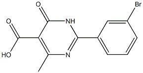 2-(3-bromophenyl)-4-methyl-6-oxo-1,6-dihydropyrimidine-5-carboxylic acid Struktur