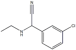 2-(3-chlorophenyl)-2-(ethylamino)acetonitrile Struktur