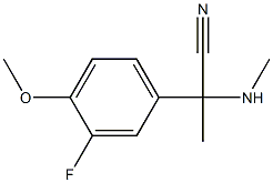 2-(3-fluoro-4-methoxyphenyl)-2-(methylamino)propanenitrile Struktur