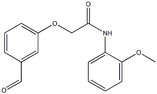 2-(3-formylphenoxy)-N-(2-methoxyphenyl)acetamide Struktur