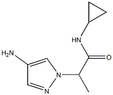 2-(4-amino-1H-pyrazol-1-yl)-N-cyclopropylpropanamide Struktur