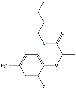 2-(4-amino-2-chlorophenoxy)-N-butylpropanamide Struktur