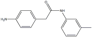 2-(4-aminophenyl)-N-(3-methylphenyl)acetamide Struktur