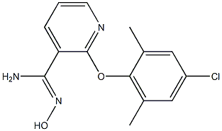 2-(4-chloro-2,6-dimethylphenoxy)-N'-hydroxypyridine-3-carboximidamide Struktur