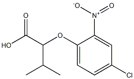 2-(4-chloro-2-nitrophenoxy)-3-methylbutanoic acid Struktur