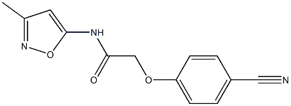 2-(4-cyanophenoxy)-N-(3-methylisoxazol-5-yl)acetamide Struktur