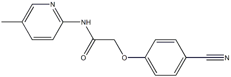 2-(4-cyanophenoxy)-N-(5-methylpyridin-2-yl)acetamide Struktur