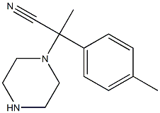 2-(4-methylphenyl)-2-(piperazin-1-yl)propanenitrile Struktur