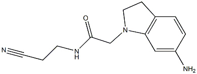 2-(6-amino-2,3-dihydro-1H-indol-1-yl)-N-(2-cyanoethyl)acetamide Struktur