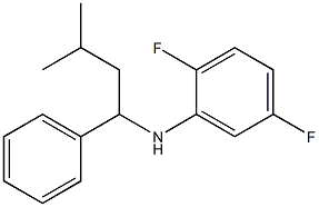 2,5-difluoro-N-(3-methyl-1-phenylbutyl)aniline Structure