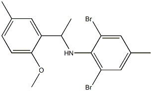 2,6-dibromo-N-[1-(2-methoxy-5-methylphenyl)ethyl]-4-methylaniline Struktur