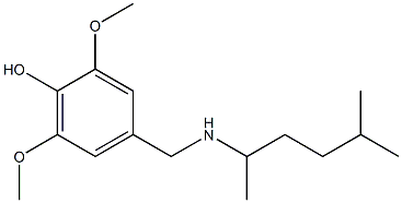 2,6-dimethoxy-4-{[(5-methylhexan-2-yl)amino]methyl}phenol Struktur