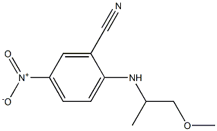 2-[(1-methoxypropan-2-yl)amino]-5-nitrobenzonitrile Struktur